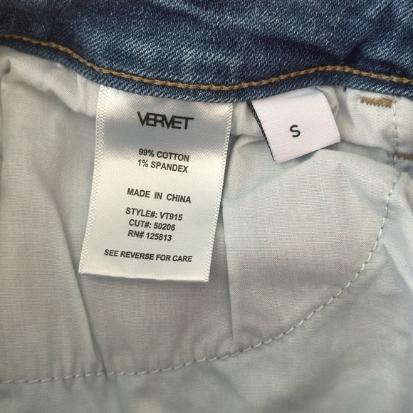 Vervet Denim Shorts Women’s Small Blue Distressed Fray Hem Cut Off - Picture 5 of 7